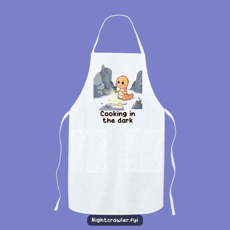 Funny Earthworm Flashlight Apron: Cook with Confidence, Light the Way!