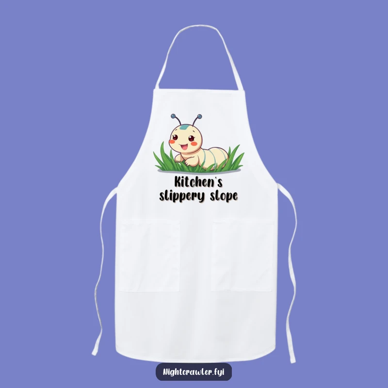 Funny Cheerful Night Crawler Apron: Cook with Playful Spirit