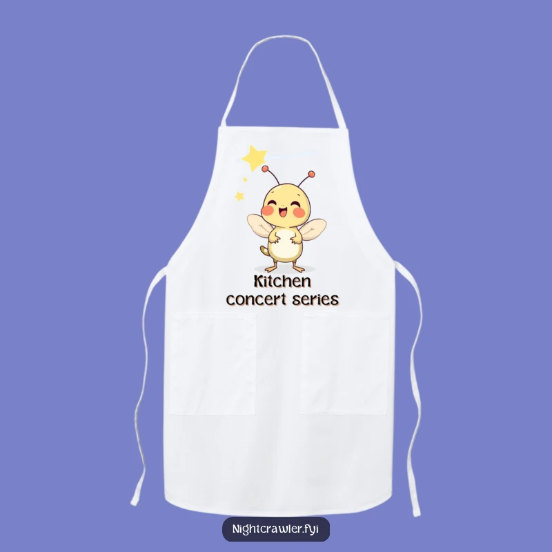 Funny Cricket Chirp Apron: Cheerful Summer Kitchen Fun