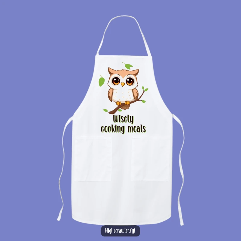 Funny Curious Owl Apron: Cook with Curiosity, Hilarious Kitchen Gift!