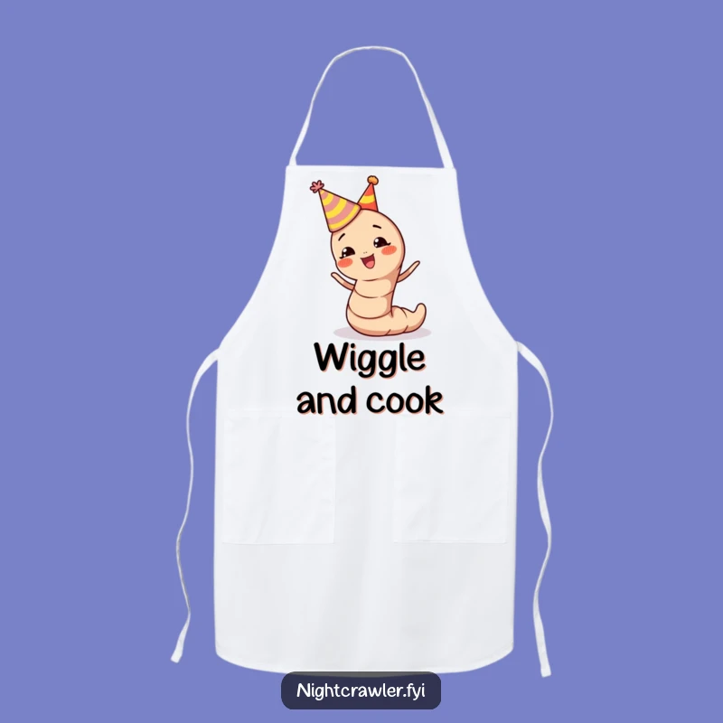 Funny Earthworm Party Apron: Cook Up Some Fun in the Kitchen
