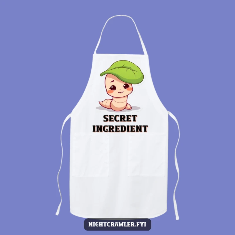 Funny Mischievous Worm Apron: Kitchen Sneak, Playful Cooking, Chef's Funny Gift