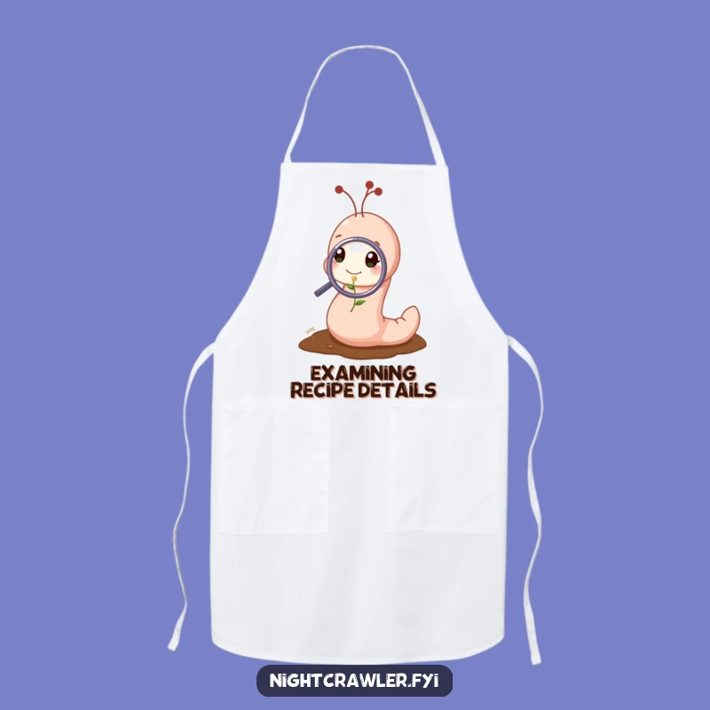 Funny Worm Magnifying Apron: Cute Sprout Chef