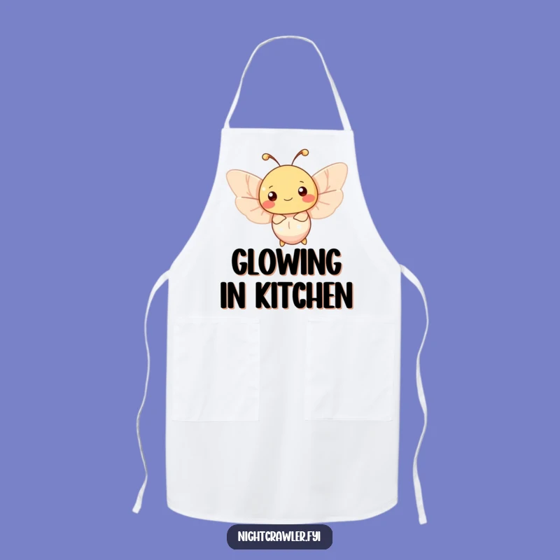 Funny Happy Moth Apron: Cook by Gentle Light, Hilarious Kitchen Gift!