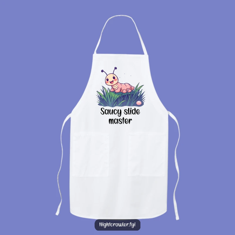 Funny Night Crawler Chef's Apron: Joyful Character Cooking, a Whimsical Funny Gift.