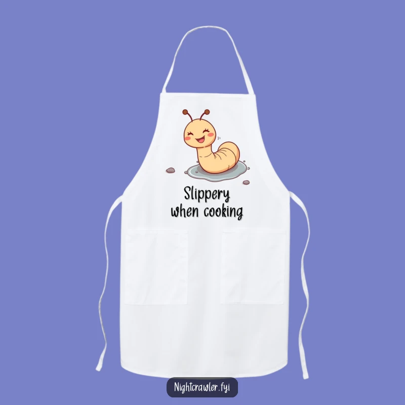 Funny Worm Sliding Pebble Apron: Cook Up Some Giggles