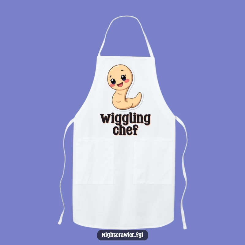 Funny Earthworm Apron - Chef's Speedy Happy Smile Wear