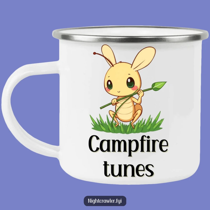 Funny Campfire Jam Camping Mug: Cricket Musician, Durable & Funny Gift for Outdoors