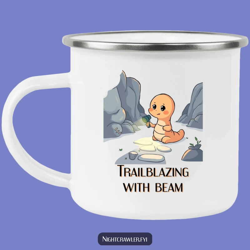 Funny Earthworm Flashlight Camping Mug: Light Up Your Adventures