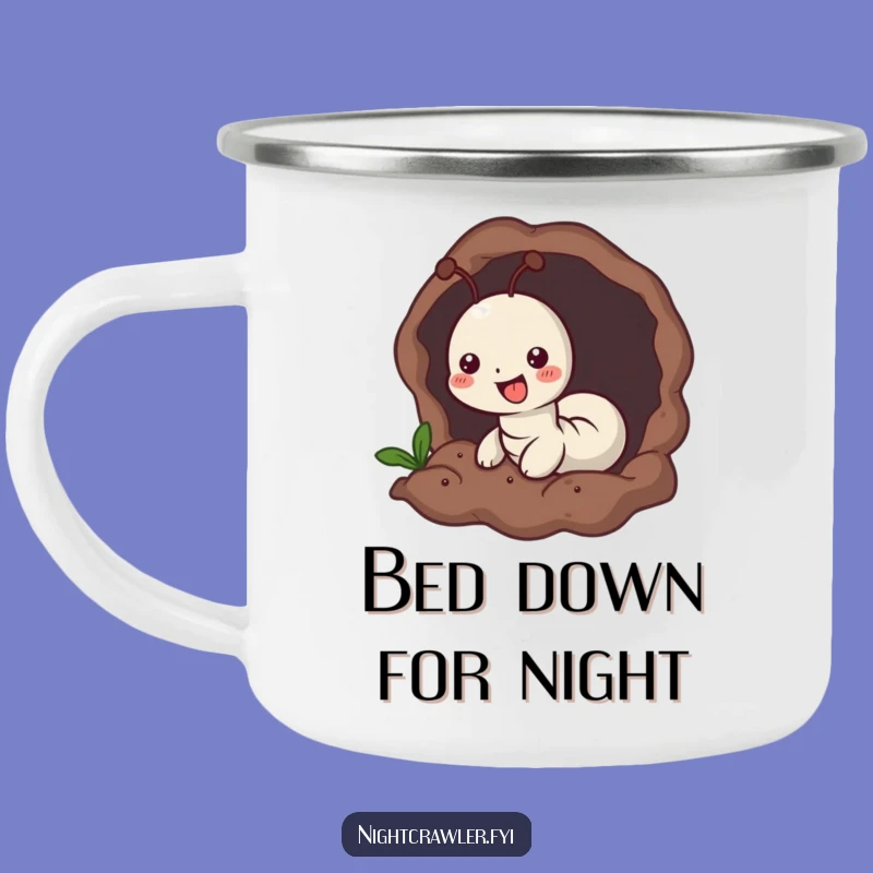 Funny Worm Burrowing Camping Mug - Adventure Worm Earth Digging Sipper