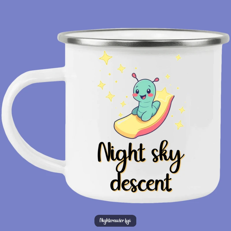 Funny Cosmic Worm Camping Mug - Magical Ride, Perfect Funny Gift