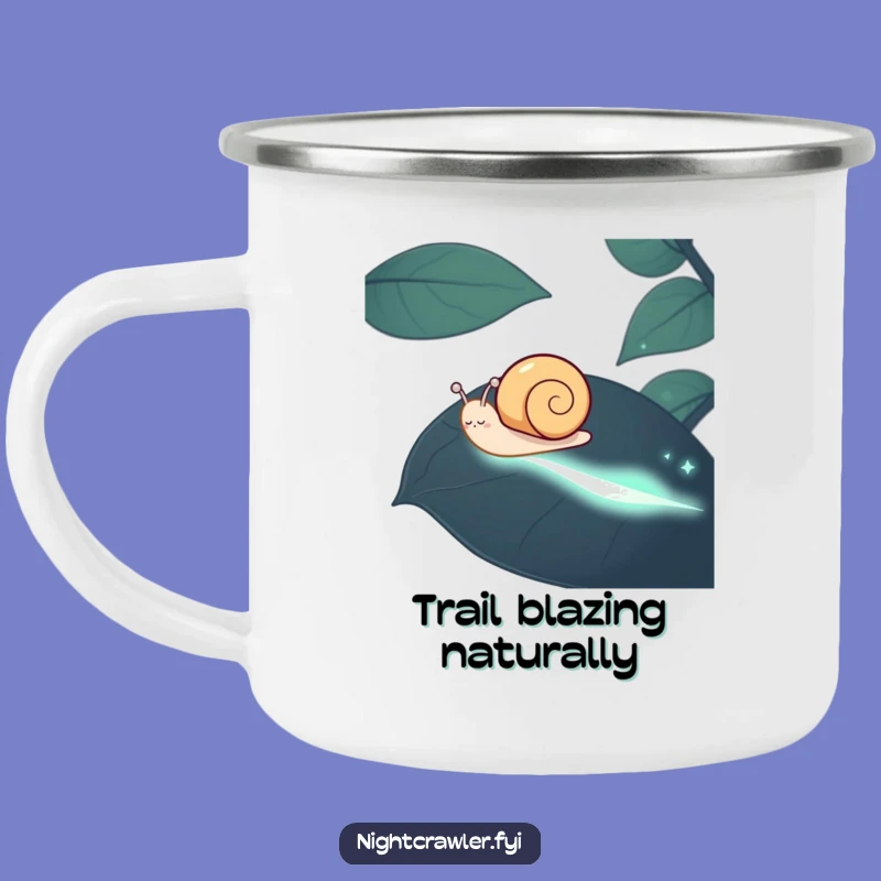 Funny Snail Camping Mug: Happy Critter's Glow for Outdoor Adventures, Funny Gift
