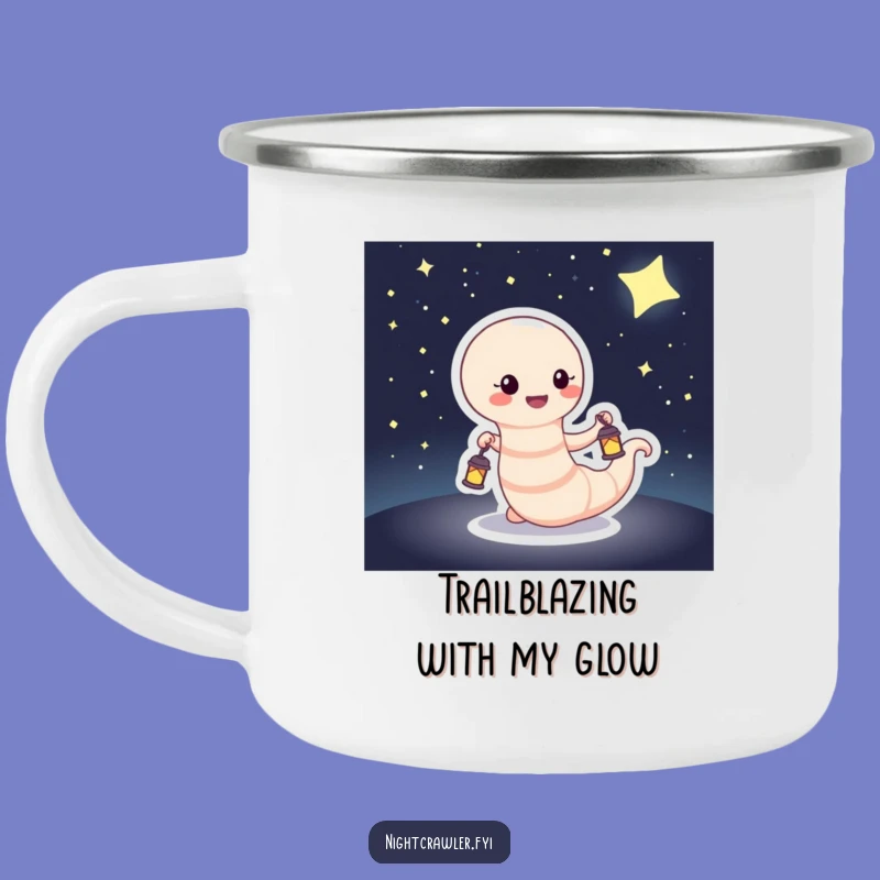 Funny Worm Lantern Camping Mug: Adventure Fuel Funny Gift for Outdoors