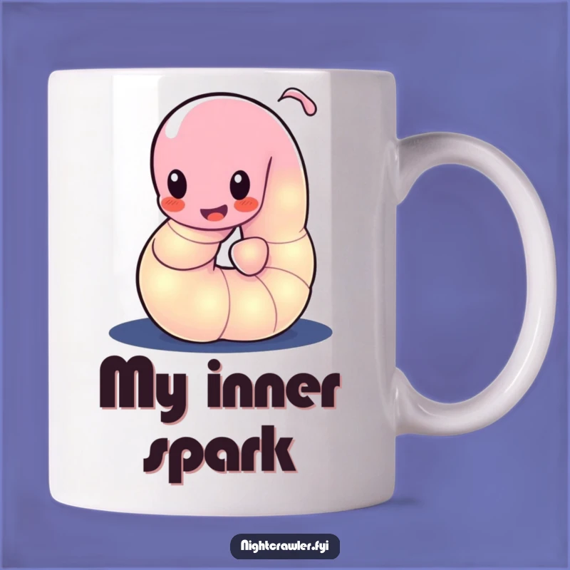 Funny Glowing Worm Mug: Playful Wiggle, Mysterious Light, Perfect Funny Gift