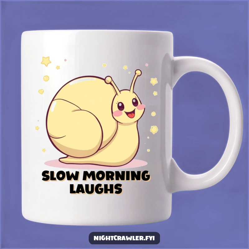 Funny Kawaii Snail Mug - Shimmering Giggle Trail Gift