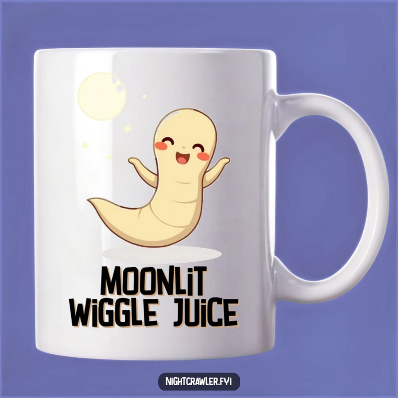 Funny Moonlit Dance Earthworm Mug: A Joyful & Humorous Gift for Night Owls