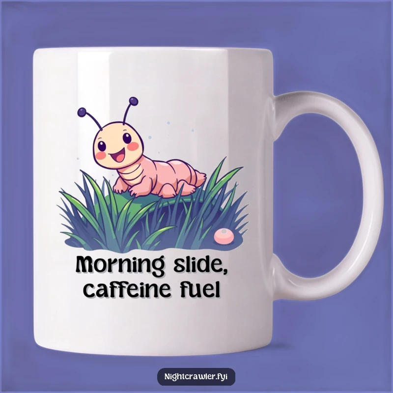 Funny Night Crawler Slide Mug: Joyful Character's Fun, a Perfect Funny Gift.