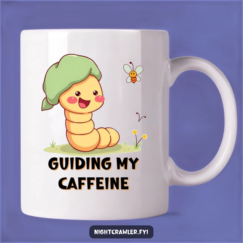 Funny Guiding Worm Mug: Firefly's Journey Home Funny Gift