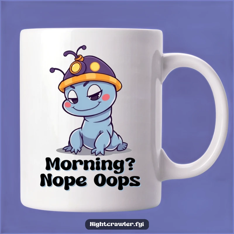 Funny Night Crawler Mug with Glowing Hat - A Mischievous Character Perfect Funny Gift