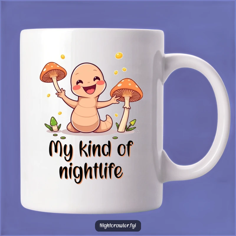Funny Earthworm Juggling Mushrooms Mug: A Whimsical & Magical Gift for Any Occasion
