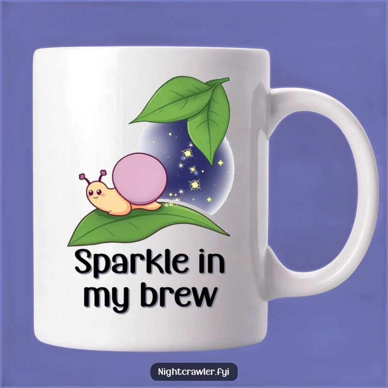 Funny Sparkle Snail Mug, Whimsical Character Gift for Slow and Steady Mornings