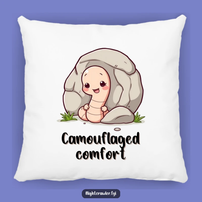 Funny Shy Earthworm Pebble Pillow: Cozy Comfort with a Hint of Shyness
