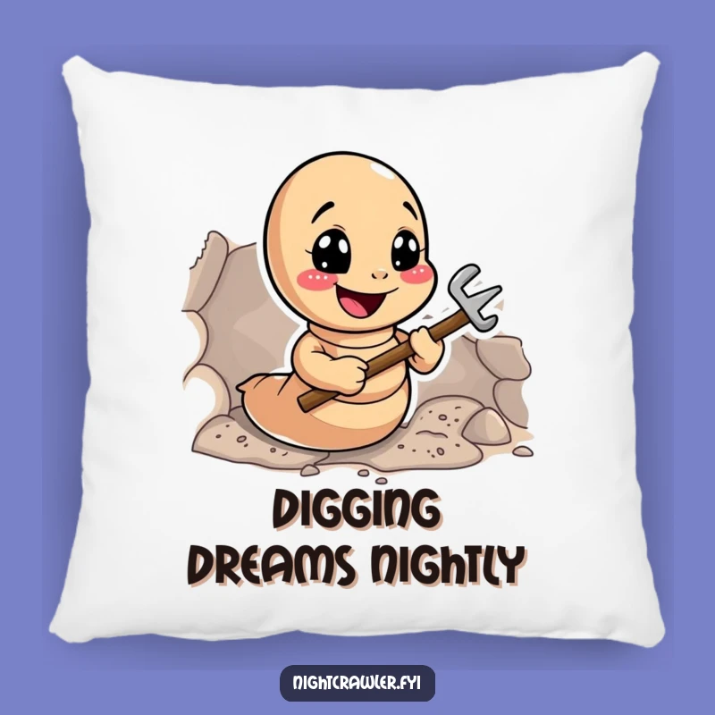 Funny Earthworm Digger Pillow: Tunneling Worm Comfort, Perfect Plush & Gift
