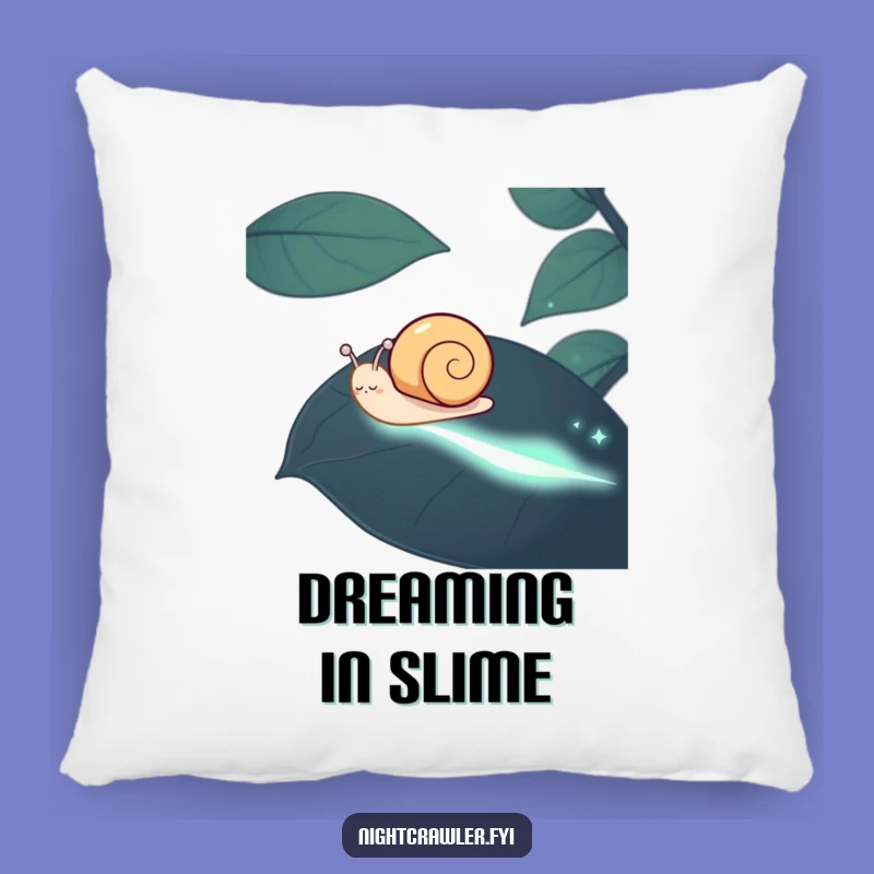 Funny Snail Pillow: Cozy Critter's Glowing Trail for a Comfy, Humorous Touch