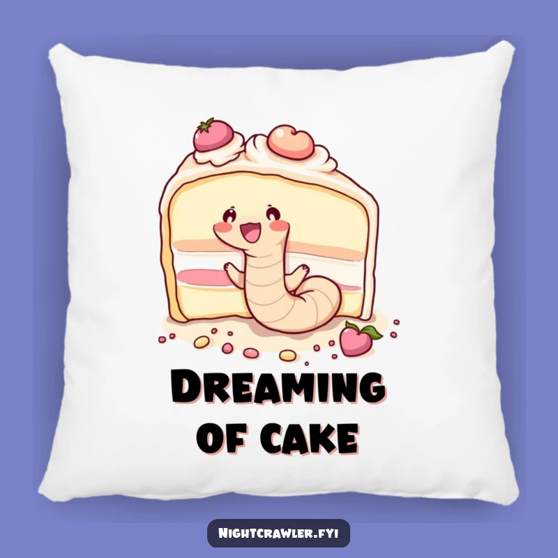 Funny Worm Cake Snuggle Pillow - Cozy Character, Perfect Funny Gift