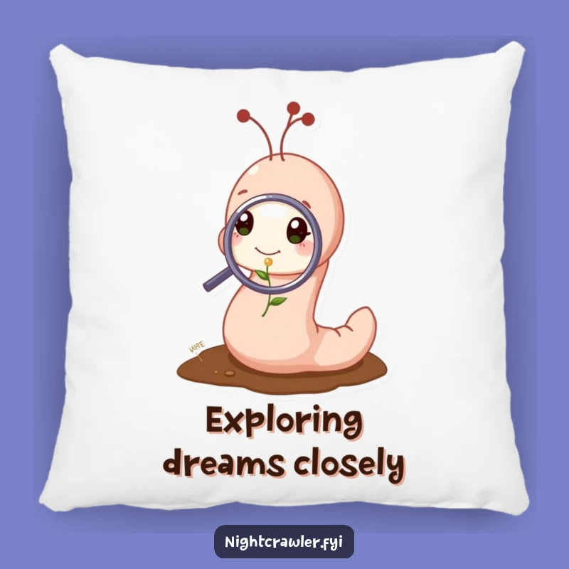 Funny Worm Magnifying Pillow: Cute Sprout Explorer Comfort