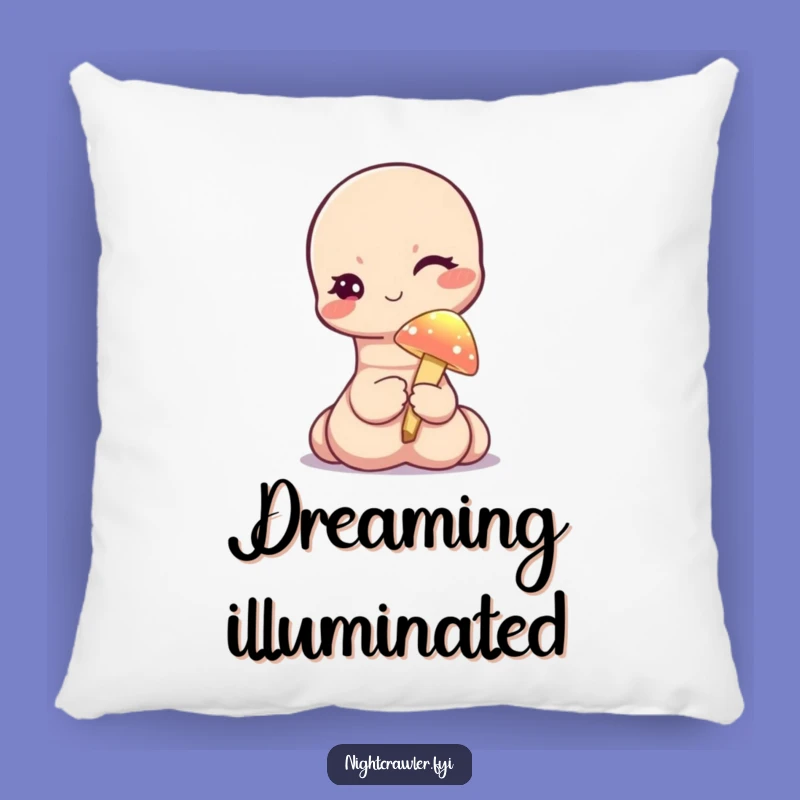 Funny Worm Winking Pillow - Cozy Worm Mushroom Magic Comfort