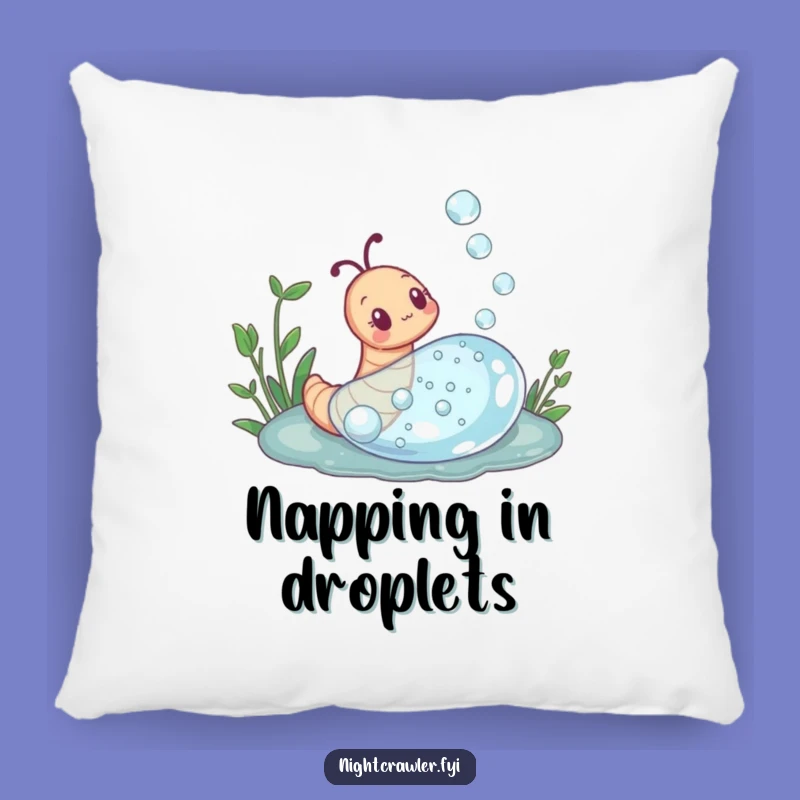 Funny Curious Dewdrop Earthworm Pillow: Cozy Comfort for Dreamers