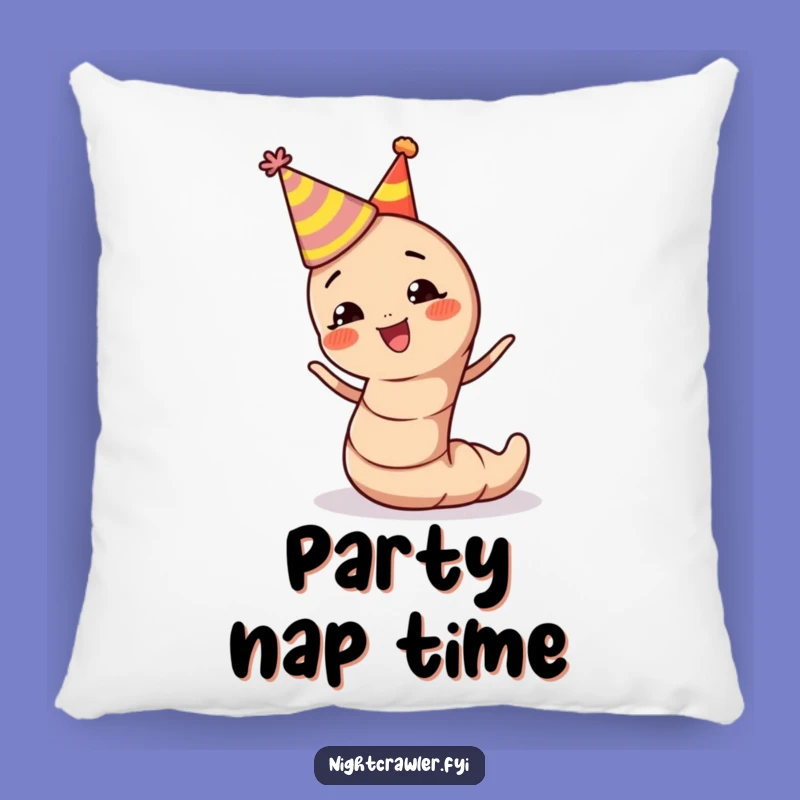 Cushion Your Fun: Funny Earthworm Party Pillow for Cozy Laughter