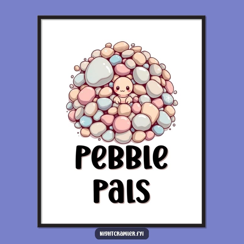 Funny Worm & Sparkle Digital Art - Instant Quirky Decor