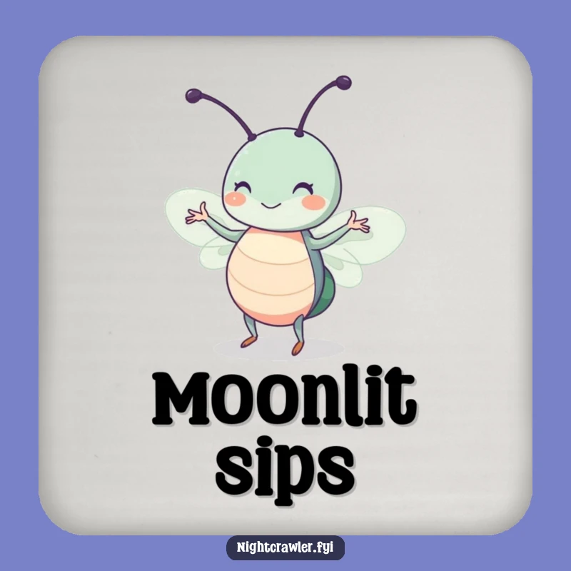 Funny Dancing Bug Coaster: Cute Insect Moonlight Protection, Gift