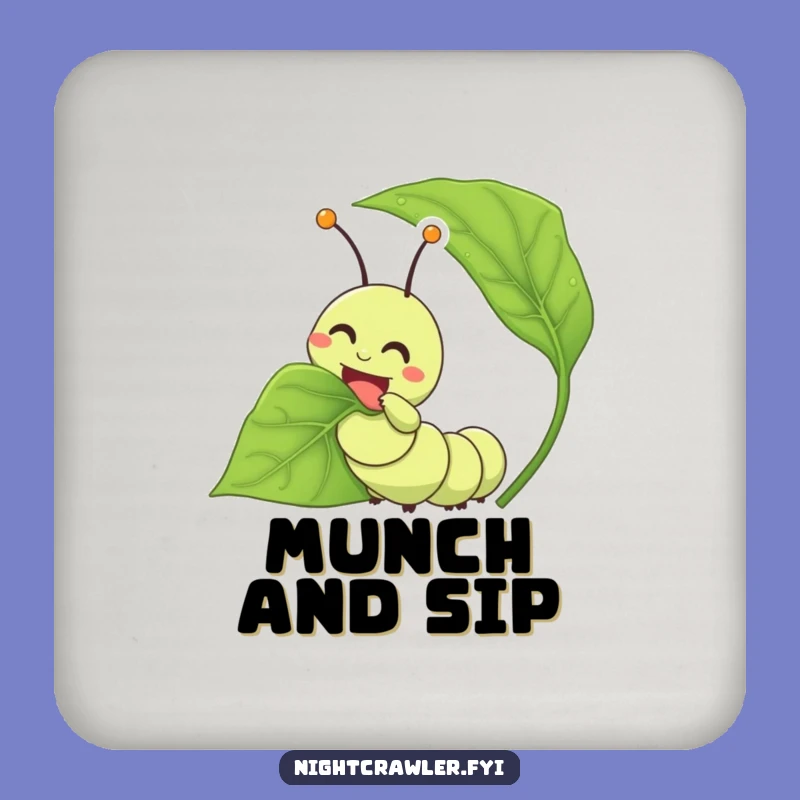 Funny Caterpillar Coasters: Protect Surfaces with Munching Humor