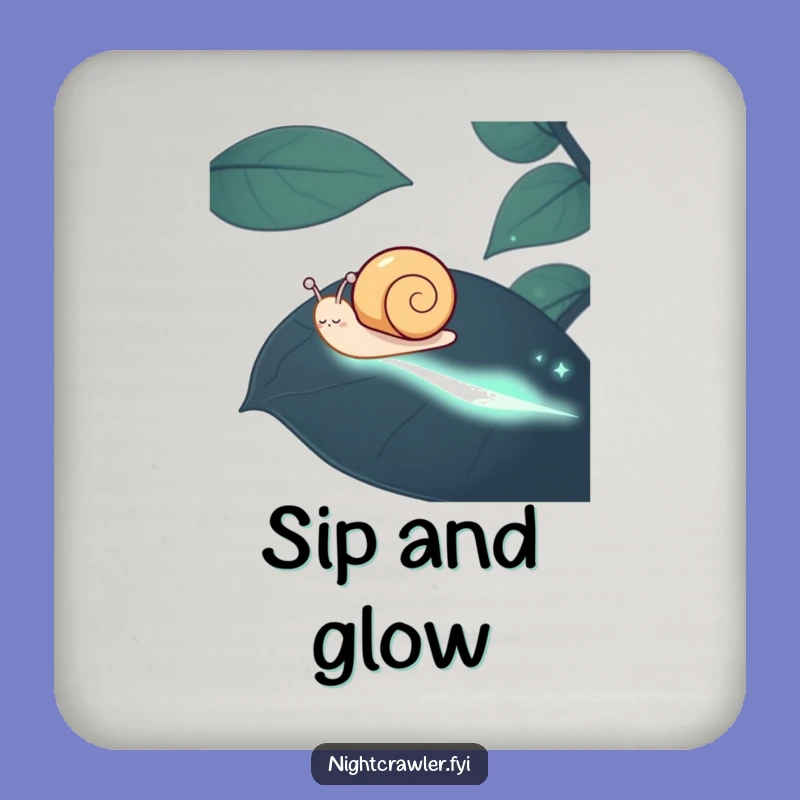 Funny Snail Coasters (Set of 4): Protect Surfaces with Glowing Critter Humor