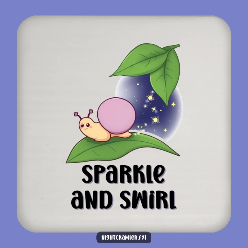 Funny Sparkle Trail Coaster, Whimsical Character Drink Set Accessory