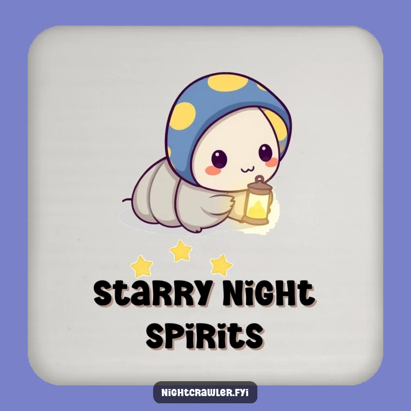Funny Night Crawler Star Coaster: Protect Surfaces with Celestial Humor