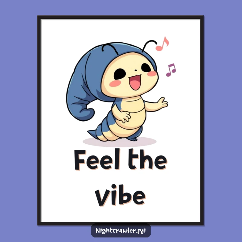 Funny Wall Art: Night Crawler's Happy Dance Poster for Music Lovers