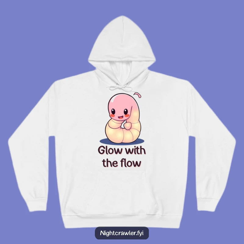 Funny Glowing Worm Hoodie: Cozy Glow, Playful Nightwear, Comforting Funny Gift