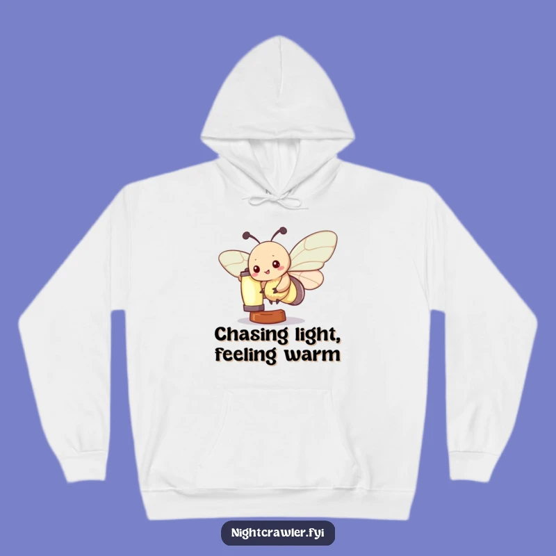 Funny Kawaii Moth Hoodie: Cozy Glowing Lantern Sweatshirt - Perfect Funny Gift