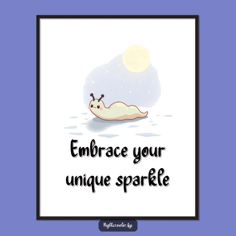 Free Printable Wall Art: Slug Art, Whimsical Moonlit Decor