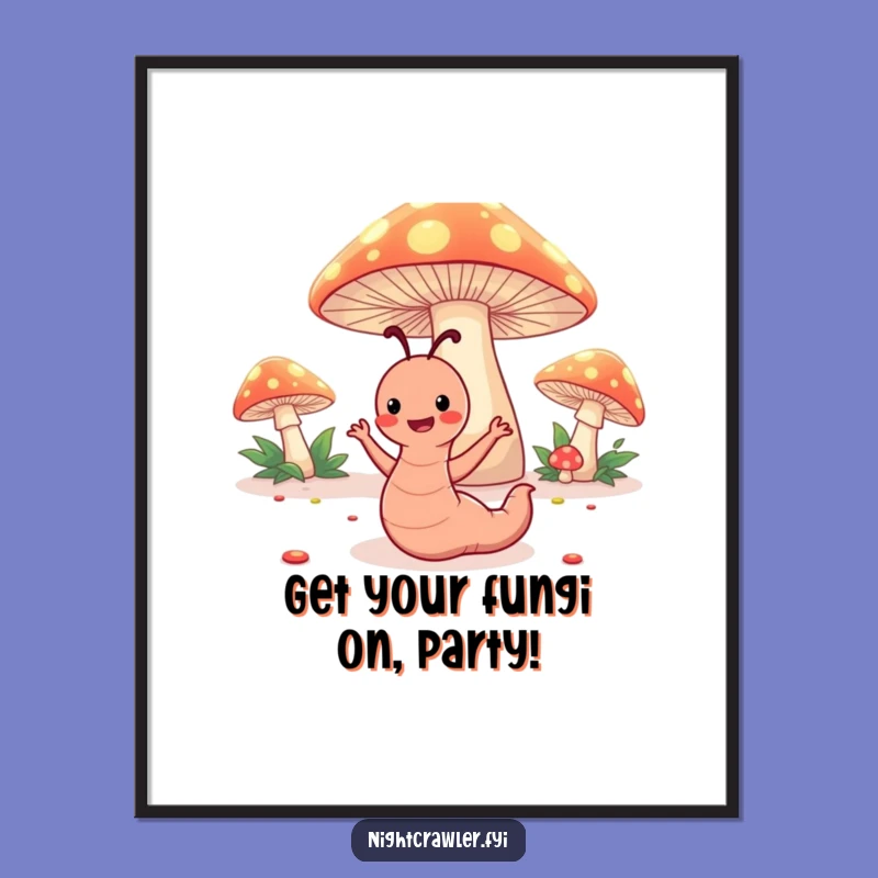 Free Printable Wall Art: Funny Dancing Worm Art, Whimsical Downloadable Decor for Any Room
