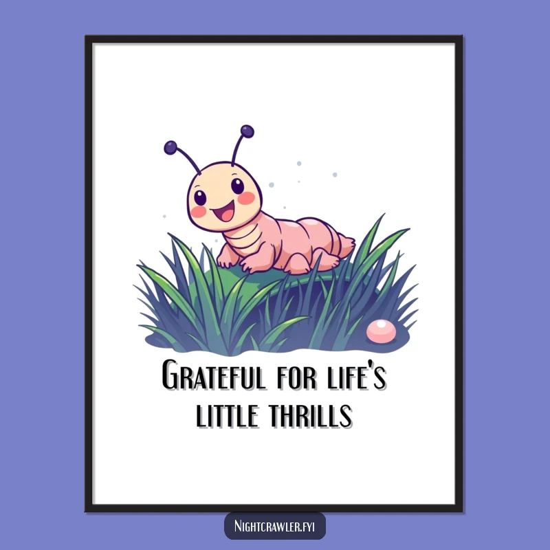 Free Printable Wall Art: Night Crawler Art, Fun Nature Decor