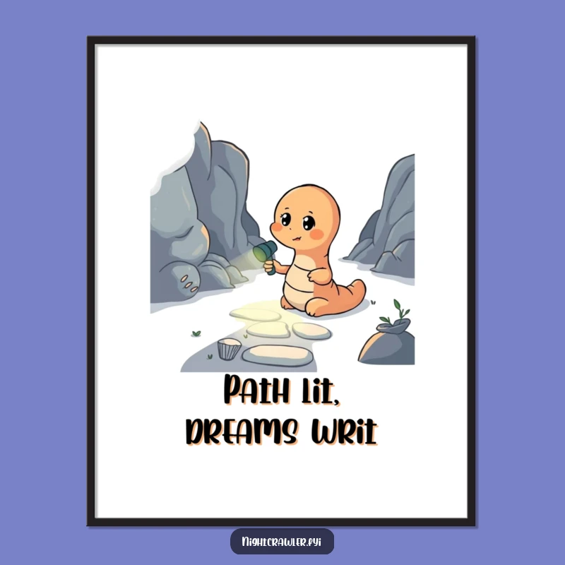 Illuminated Path Earthworm Free Printable Wall Art Downloadable