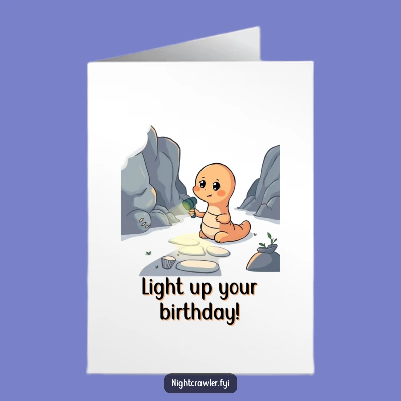 Bright Birthday Path Earthworm Free Printable Greeting Card