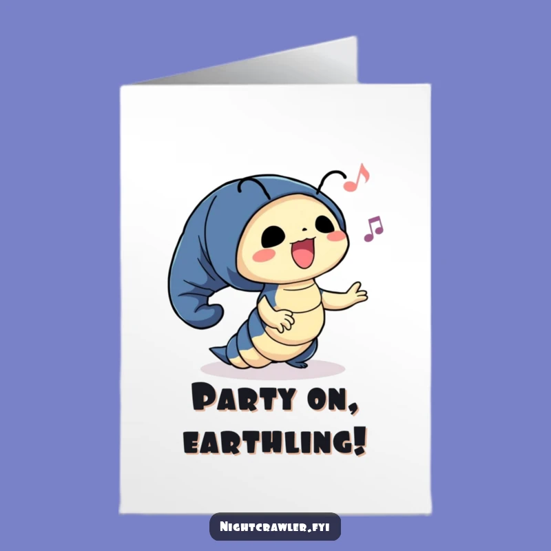 Free Printable Birthday Card: Night Crawler Grooves, Funny Dance Gift