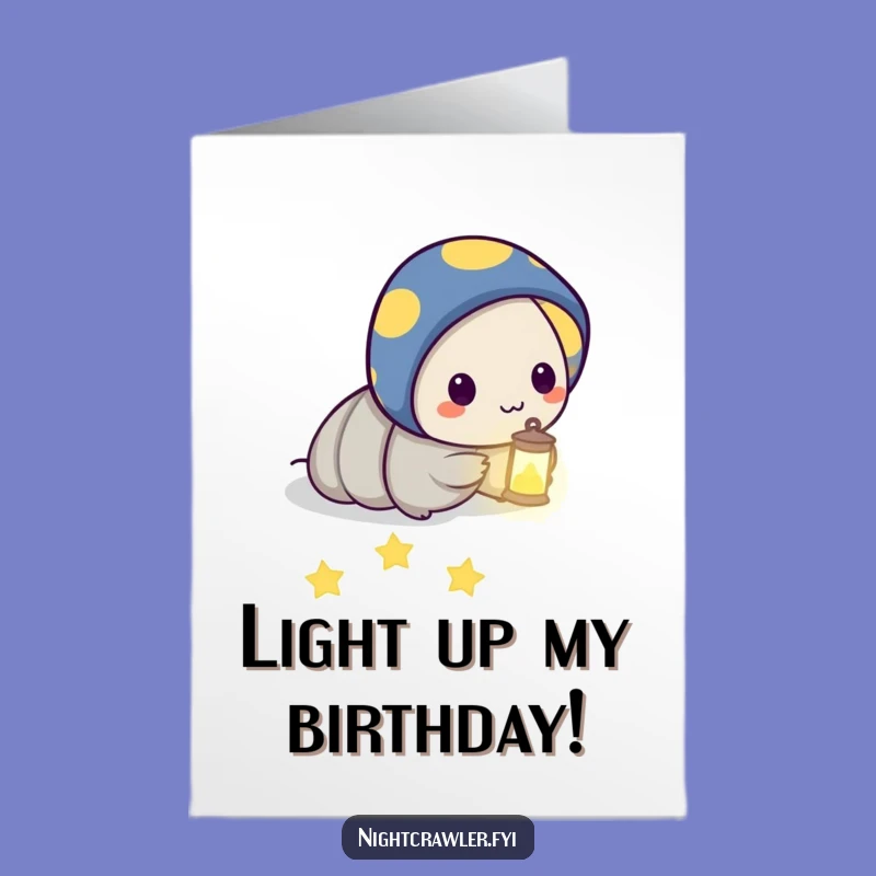 Free Printable Funny Birthday Card: Star Path Night Crawler