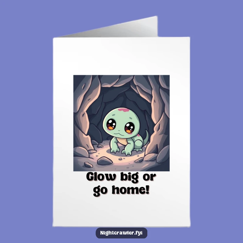 Free Printable Happy Birthday Card: Funny Night Crawler Exploring - Downloadable Humorous Gift